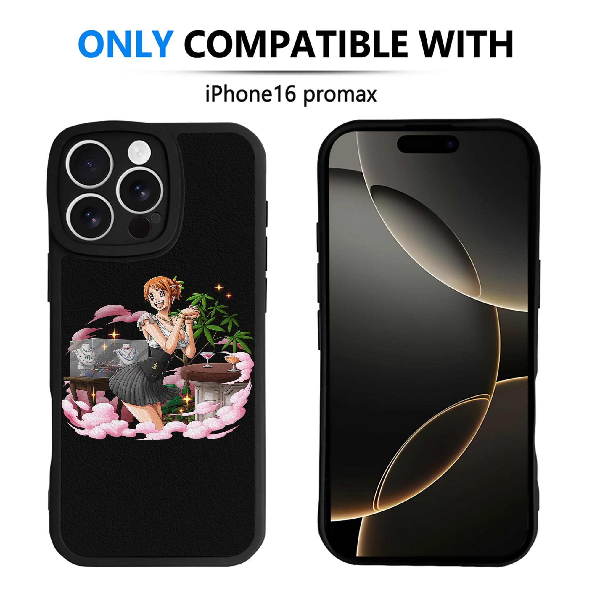 （画像用） ワンピース ナミ ONE PIECE Nami 【iPhone 16シリーズ対応】シリコンスマホケース（レザー調） 材質：シリコン